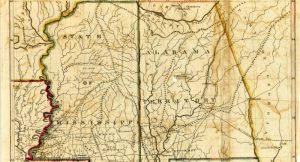 Map of Alabama and Mississippi in 1817