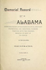 Memorial record of Alabama