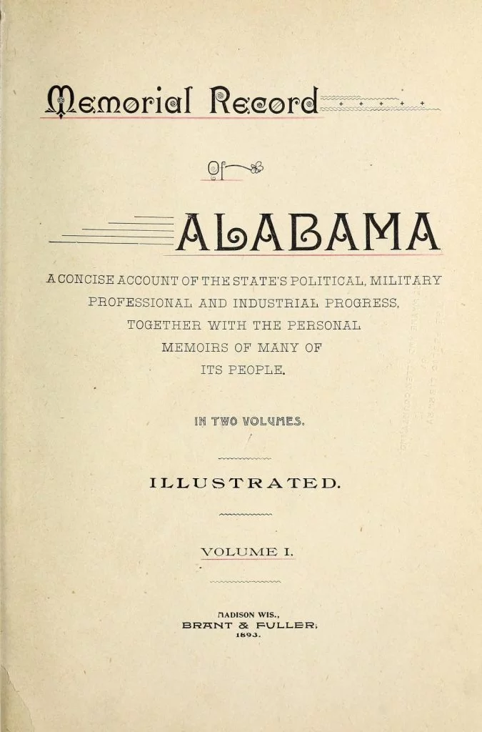 Memorial record of Alabama